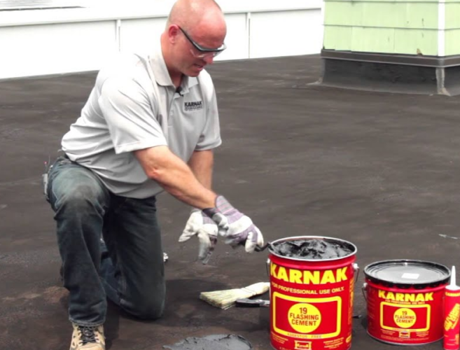 roof cement application